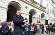 Фото 3: Сьогодні в центрі Львова урочисто заспівали Гімн України