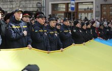 Фото 10: Сьогодні в центрі Львова урочисто заспівали Гімн України