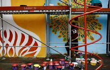 Фото 7: Сім відомих художників із чотирьох країн створюють у Львові 20-метровий стінопис (відео)