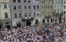 Фото 12: Марш єдності у Львові розпочався Державним Гімном України