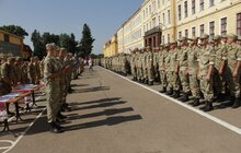 Фото 27: Урочистий ритуал складання Військової присяги студентами цивільних вищих навчальних закладів, які навчалися за програмою підготовки офіцерів запасу 