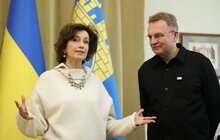 Фото 10: До Львова приїхали три міністри та генеральна директорка, яка очолює ЮНЕСКО у світі: що написали у Книзі почесних гостей