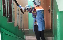 Фото 32: Комунальні служби продовжують миття міста