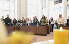 Фото 9: У Львові 29 захисників посмертно нагородили «Почесним знаком Святого Юрія» за оборону України (фото) 