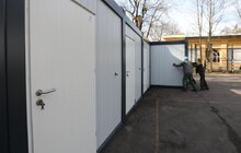 Фото 1: Тимчасові модульні містечка для українців, які рятуються від війни у Львові: фото