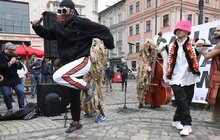 Фото 3: KALUSH ORCHESTRA виступив у центрі Львова та розповів про підготовку до «Євробачення»