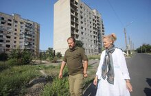 Фото 8: Мер Львова Андрій Садовий відвідав прифронтову Авдіївку