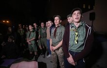 Фото 12: У Львові відбулася Стрілецька ватра на площі біля скульптурної композиції українським бійцям Листопадового чину