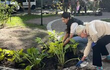 Фото 2: У Львові біля військового госпіталю за грантові кошти облаштували доступний сквер для мешканців району та пацієнтів