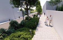 Фото 2: На верхній алеї вулиці Коперника облаштують нову пішохідно-велосипедну доріжку