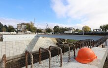 Фото 1: Змонтували перші 30-метрові балки шляхопроводу на Рясне