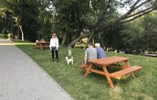 Фото 14: Столи та лавки у парках Львова: в місті триває облаштування вуличних меблів