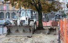 Фото 1: Розпочалися підготовчі роботи з ремонту алеї на пр. Свободи