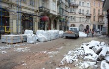 Фото 1: У Львові стане більше пішохідних вулиць: у Галицькому районі триває ремонт вул. Руданського