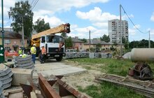 Фото 19: Роботи з прокладання каналізаційного колектора закритим методом.