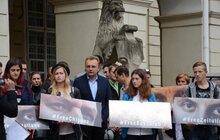 Фото 27: Сьогодні у Львові студенти різних вишів взяли участь в масштабній акції солідарності із бранцями Кремля «Хода солідарності. Волю заручникам Кремля!»