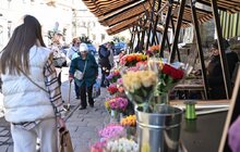 Фото 8: Мерія впорядкувала стихійну торгівлю квітами, облаштувавши сучасні дерев’яні ятки у центрі Львова (фото/відео)