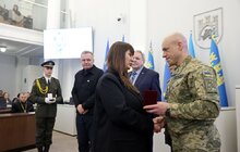 Фото 4: У Львові 18 Героїв Небесної Сотні посмертно нагородили «Почесним знаком Святого Юрія» (відео/фото)