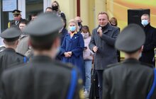 Фото 1: Першокурсники Львівського ліцею ім. Героїв Крут склали Урочисту клятву