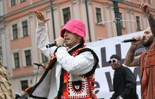 Фото 1: KALUSH ORCHESTRA виступив у центрі Львова та розповів про підготовку до «Євробачення»