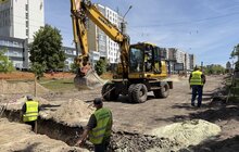 Фото 4: Реконструкція вул. Мазепи: демонтовують старе покриття і контактну мережу