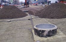 Фото 2: Реконструкція вул. Шевченка: на ділянці від вул. Яцкова до вул. Бортнянського змонтовано 85% трамвайних плит