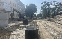 Фото 2: Другий етап реконструкції вул. Залізничної: триває влаштування підземних комунікацій