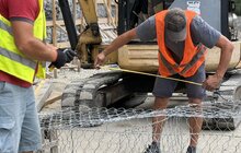 Фото 1: Уже на 85% облаштовано підпірну стінку на межі Львова і Винник