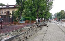 Фото 6: Ремонт вул. Замарстинівської: триває монтаж трамвайних рейок, облаштування хідників, заміна колектора