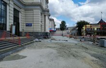 Фото 11: Реконструкція пл. Двірцевої: залито основу під фонтан