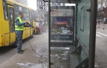 Фото 11: Сьогодні на вулицях Львова працюють порохотяги і водовозки: миють дороги і тротуари
