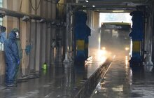 Фото 28: Комунальне АТП № 1 дезінфікує всі автобуси, які виходять на маршрути