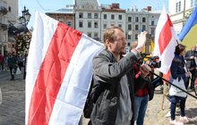 Фото 2: На пл. Ринок у Львові відкрили виставку «Рік спротиву: як по(в)стає Білорусь»