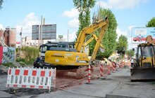 Фото 6: Ремонт вул. Б. Хмельницького: на ділянці від вул. Липинського до вул. Кукурудзяної вже нанесено два шари асфальту