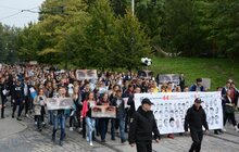 Фото 15: Сьогодні у Львові студенти різних вишів взяли участь в масштабній акції солідарності із бранцями Кремля «Хода солідарності. Волю заручникам Кремля!»