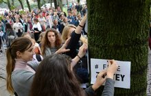 Фото 19: Сьогодні у Львові студенти різних вишів взяли участь в масштабній акції солідарності із бранцями Кремля «Хода солідарності. Волю заручникам Кремля!»