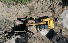 Фото 10: На вул. Вернадського завершують заміну каналізаційного колектора, який пролягає на глибині 9 метрів