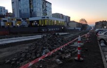 Фото 9: Ремонт вул. Шевченка: на останньому відрізку розпочато монтаж трамвайних плит і колії