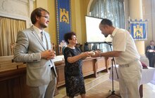 Фото 13: В Ратуші вручили 75 копій ключа від синагоги людям, які досліджують, зберігають та популяризують єврейську спадщину Львова та регіону