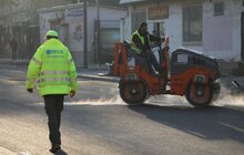 Фото 6: Реконструкція вул. Б. Хмельницького: на відрізку від вул. Механічної до вул. Олійної стелять нижній шар асфальту