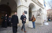 Фото 18: У львівській Ратуші відбулася зустріч міського голови Львова Андрія Садового з Блаженнішим Святославом