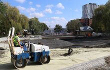 Фото 7: У Львові триває облаштування громадського простору та озера на вул. Панча