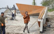 Фото 14: Посадовці міськради та представники підрядної організації оглянули роботи з будівництва Меморіалу Небесної Сотні