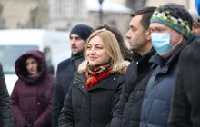 Фото 1: У Львові на пл. Ринок освятили воду, тож львів'яни упродовж дня можуть прийти і набрати її