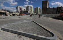 Фото 13: Облаштування квазікільця на вул. Шевченка: переключення водопроводів, асфальтування, стелення бруківки