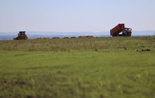 Фото 1: Купол Грибовицького полігону засіяли травою — скоро там можна буде пограти в гольф (відео)