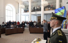 Фото 15: У Львові до Дня українського добровольця 35 захисників посмертно нагородили «Почесним знаком святого Юрія» (фото/відео)