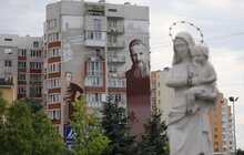 Фото 1: У Львові відкрили мурал Андрея Шептицького з нагоди 155-ої річниці від дня народження митрополита