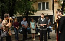 Фото 3: З нагоди вшанування пам'яті людей, які померли від епідемії ВІЛ/СНІДу, у Львові відкрили пам’ятний знак
