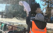 Фото 1: Миють зупинки громадського транспорту та вивозять бруд із піском: комунальні служби Львова прибирають місто після зими
